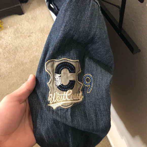 Large Faded Glory  Denim Button Down |21| - Picture 3 of 4